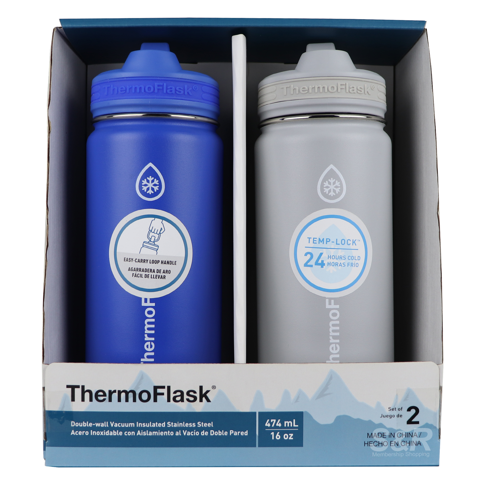 ThermoFlask Kids Insulated Water Bottle 2x474mL